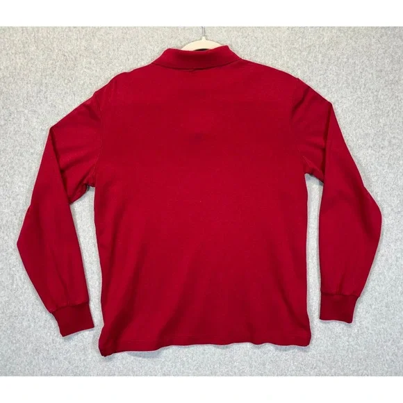 Polo Ralph Lauren Mens Red Long Sleeve Polo Shirt Classic Fit Small S P Pony - Picture 2 of 8